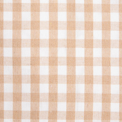 ABRIL Beige Checked Embroidered Pillowcase 45x45cm