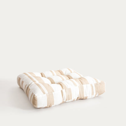 Poduszka EVELYN Beige Striped Quilted Pillow with Handle 50x32x32cm