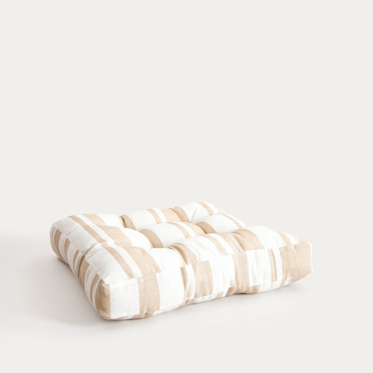 Poduszka EVELYN Beige Striped Quilted Pillow with Handle 50x32x32cm