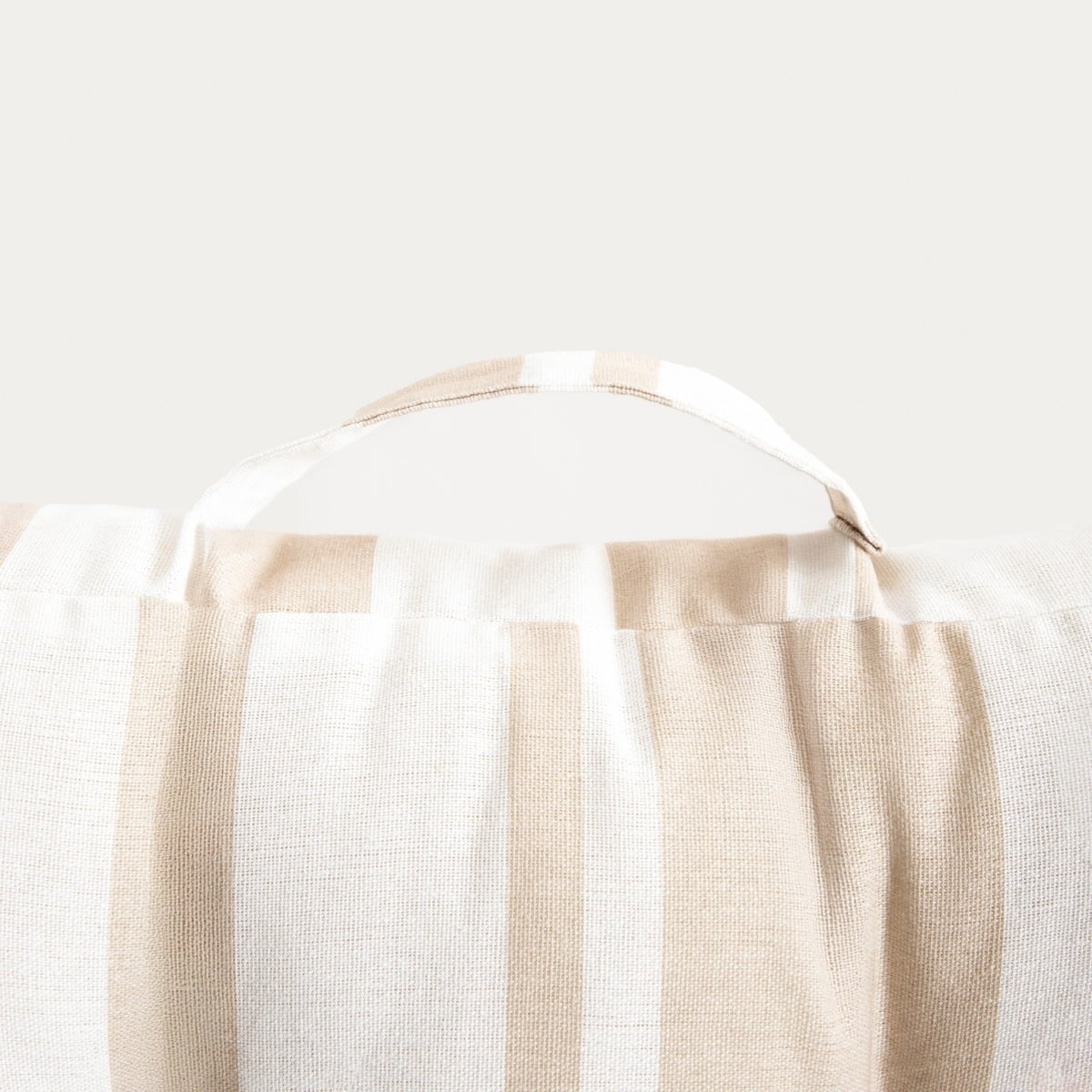 Poduszka EVELYN Beige Striped Quilted Pillow with Handle 50x32x32cm