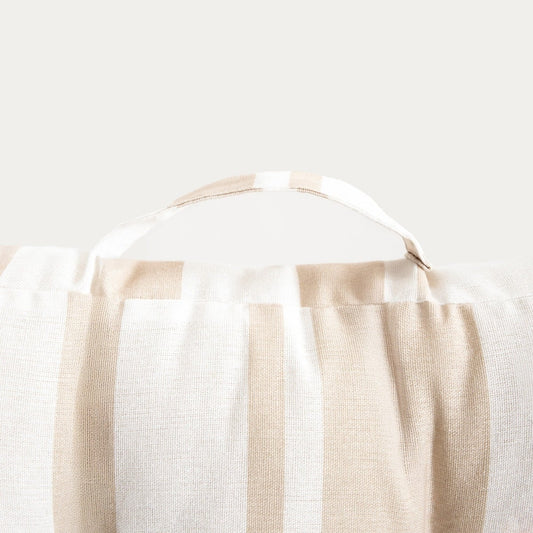 Poduszka EVELYN Beige Striped Quilted Pillow with Handle 50x32x32cm
