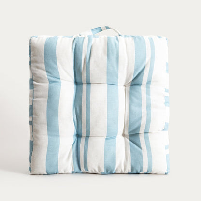 Poduszka EVELYN Blue Striped Quilted Decorative Pillow 50x50cm