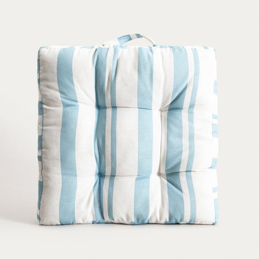 Poduszka EVELYN Blue Striped Quilted Decorative Pillow 50x50cm