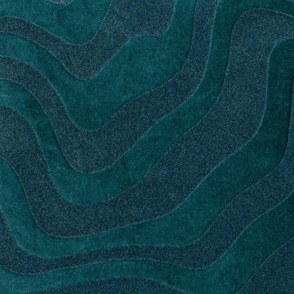 DARIKA Velvet Cushion Cover Green 45x45cm Structured Pattern