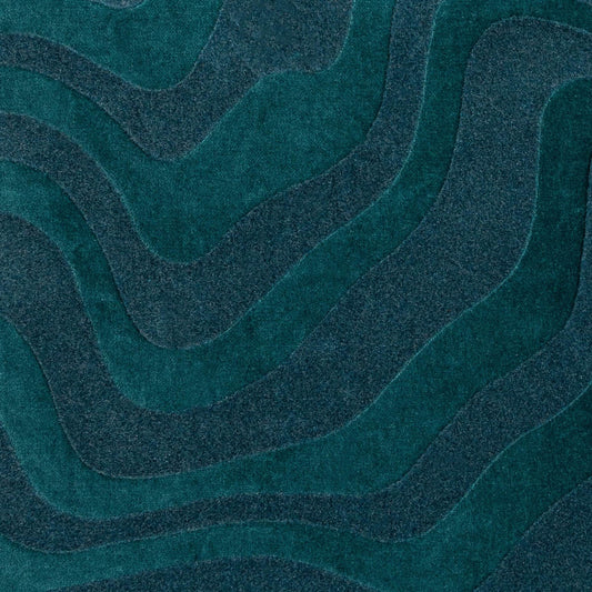 DARIKA Velvet Cushion Cover Green 45x45cm Structured Pattern