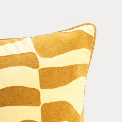 DARIKA Velvet Cushion Cover Yellow 45x45cm