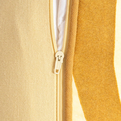 DARIKA Velvet Cushion Cover Yellow 45x45cm