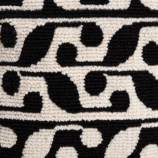 VIKAS Black and White Loop Knitted Pillowcase 45x45cm