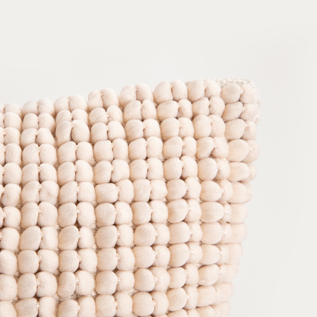 ASHA Ecru Decorative Loop Weave Pillowcase 45x45cm