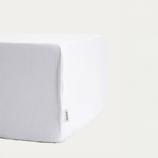 MAISY Washed White Microfibre Bed Sheet 140x200 cm