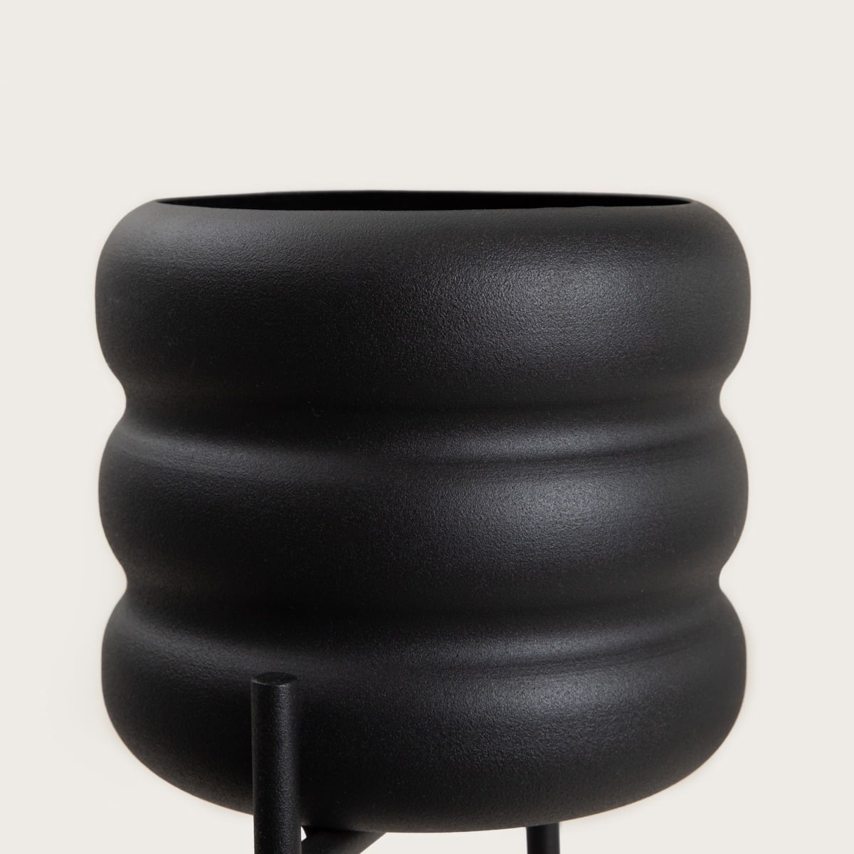 BUUBLE Triple Black Flowerbed 36x25x60 cm - 3-Tier Metal Plant Stand