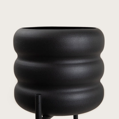 BUUBLE Triple Black Flowerbed 36x25x60 cm - 3-Tier Metal Plant Stand