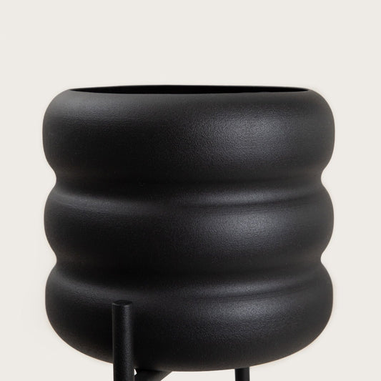 BUUBLE Triple Black Flowerbed 36x25x60 cm - 3-Tier Metal Plant Stand