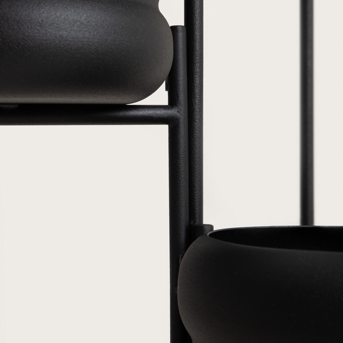 BUUBLE Triple Black Flowerbed 36x25x60 cm - 3-Tier Metal Plant Stand