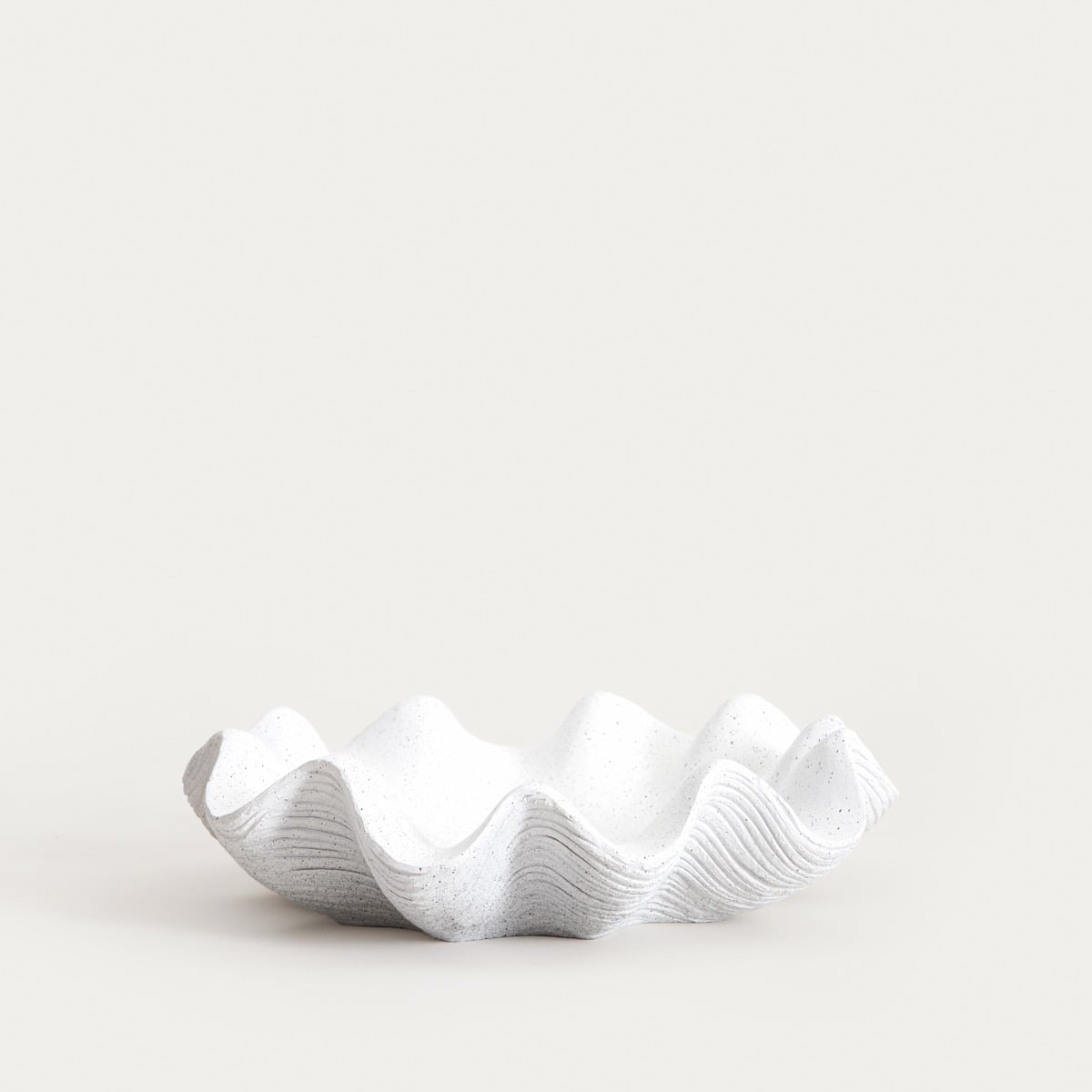 LUNEA Decorative Bowl with Ecru Waves 26x26x6.5 cm