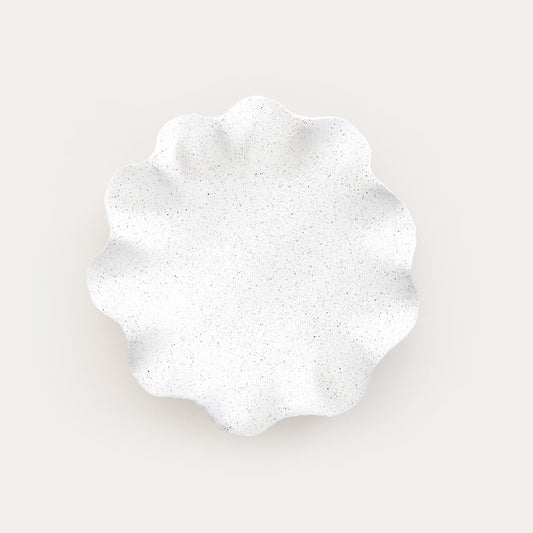 LUNEA Decorative Bowl with Ecru Waves 26x26x6.5 cm