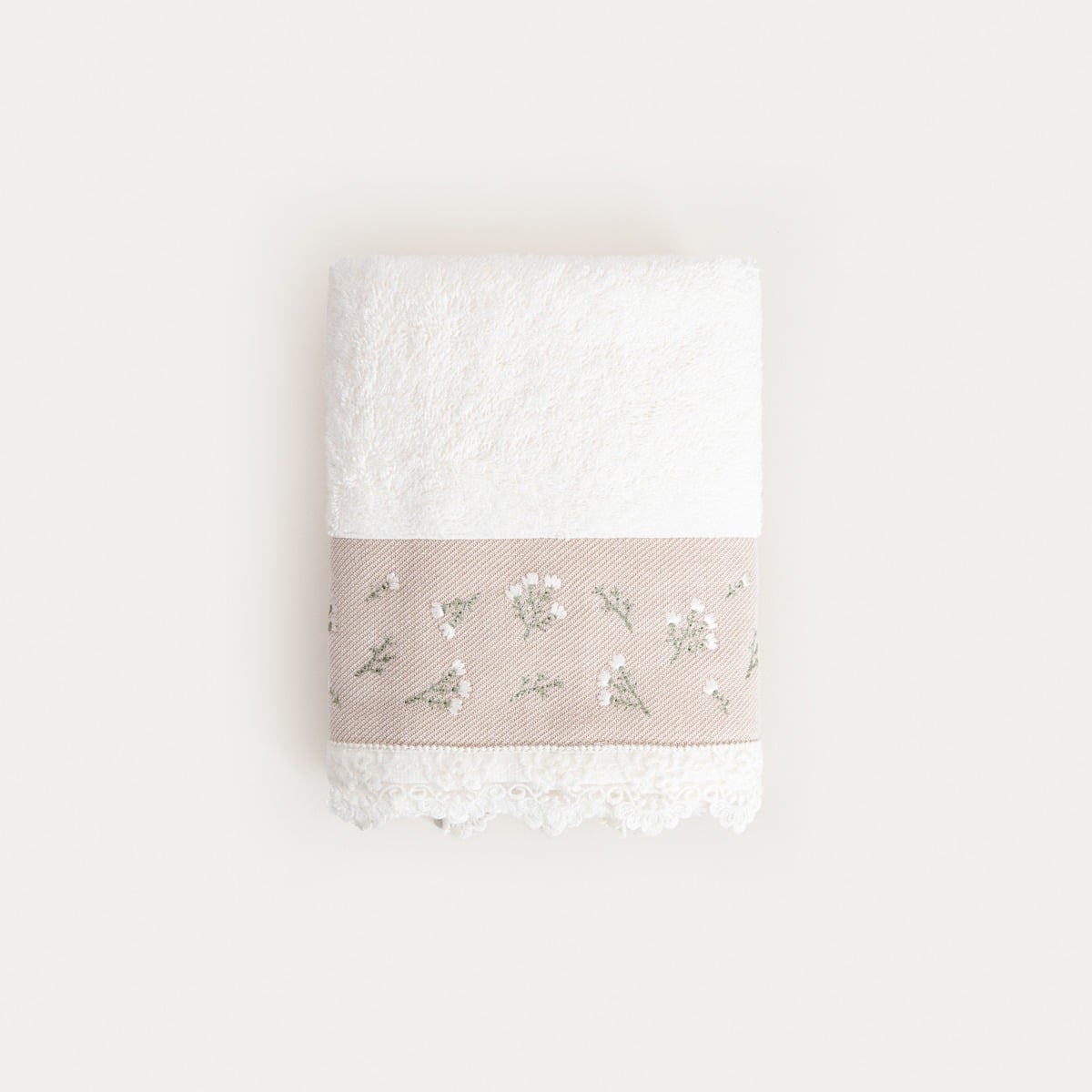 Velia Decorative Embroidery Towel 50x90 cm 100% Cotton