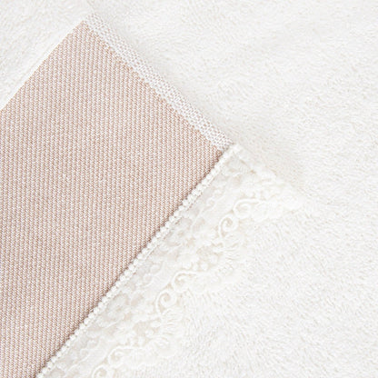Velia Decorative Embroidered Bath Towel 70x130 cm Beige