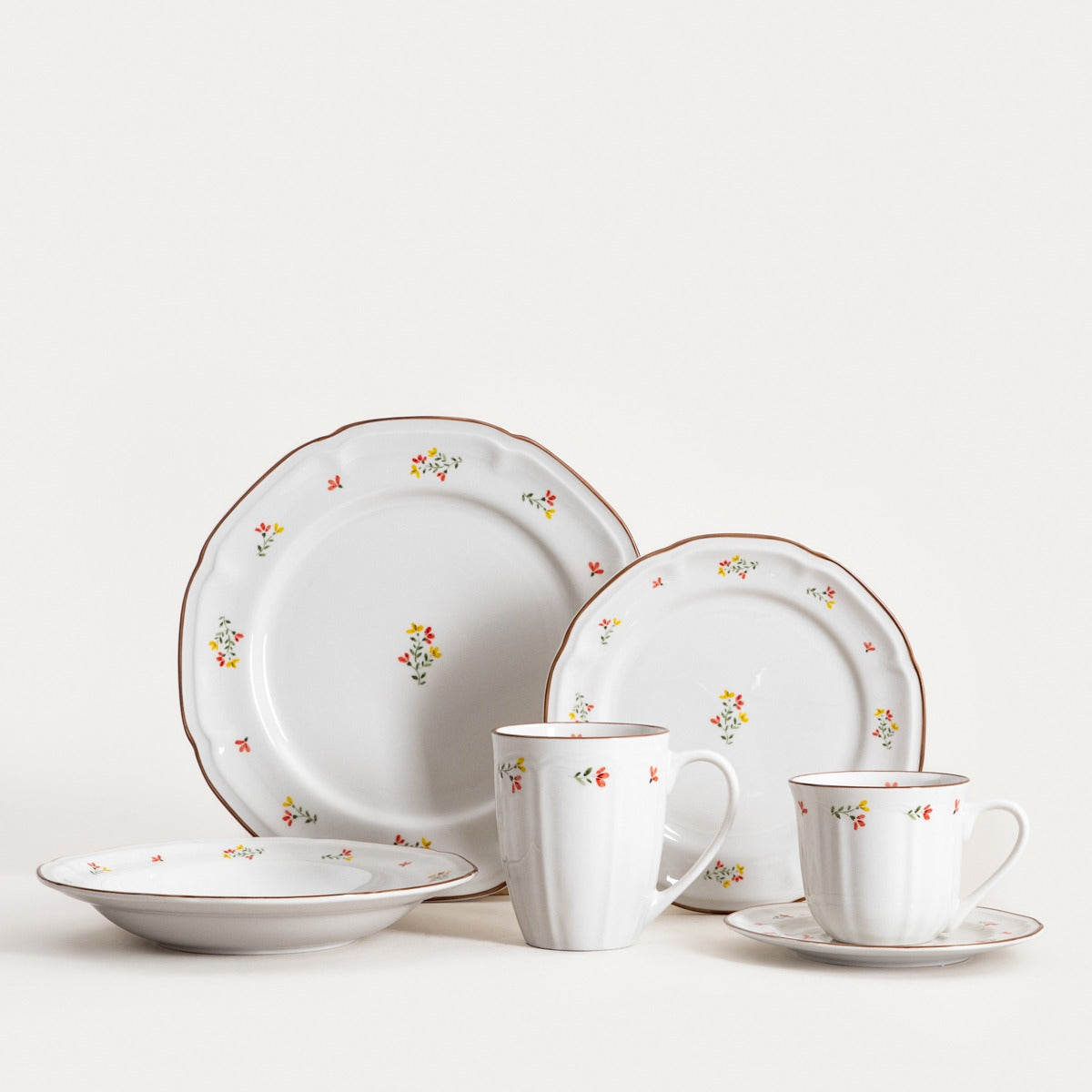 GRETA Dinner Plate with Flowers 27 cm
