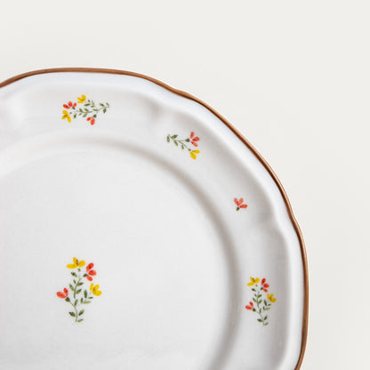 GRETA Dessert Plate with Flowers 21 cm