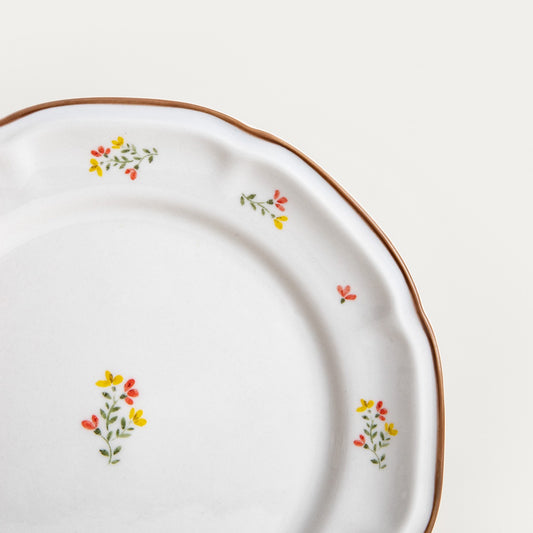 GRETA Dessert Plate with Flowers 21 cm