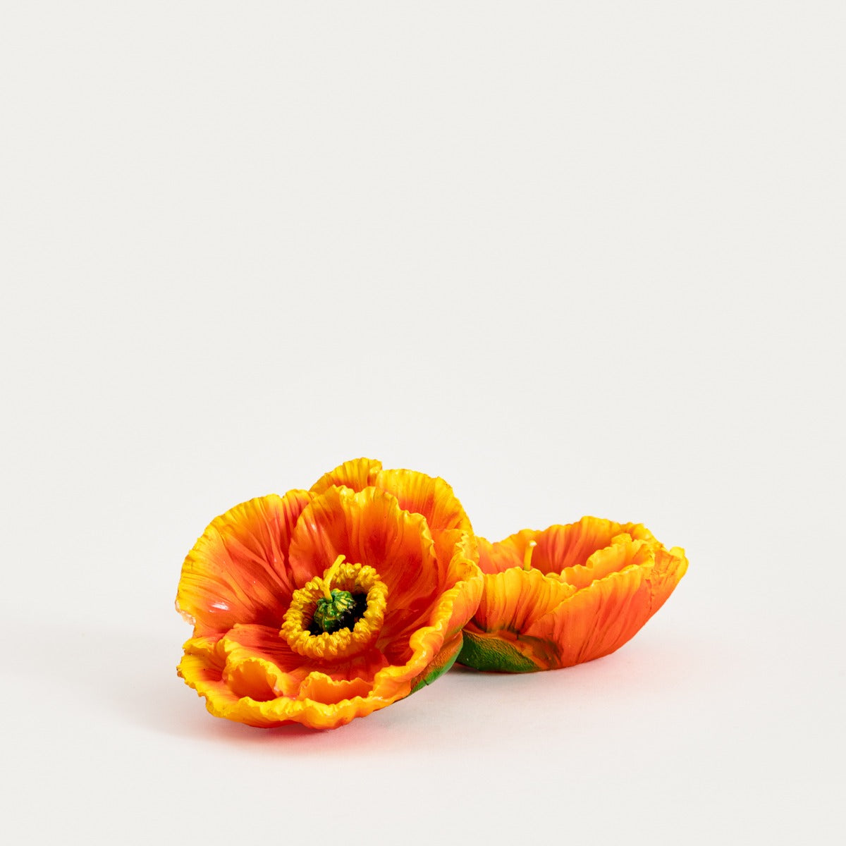 Set of candles MEADOW FLOWERS Orange Decorative Candle Set - 2 Pieces