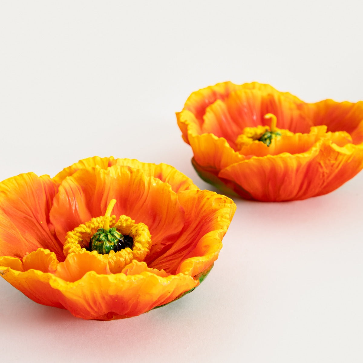 Set of candles MEADOW FLOWERS Orange Decorative Candle Set - 2 Pieces