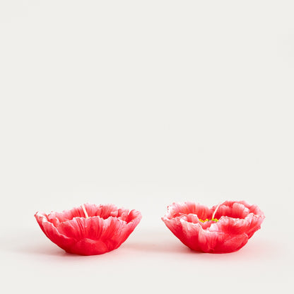 Set of candles MEADOW FLOWERS Pink Decorative Candle Set - 2 Pieces