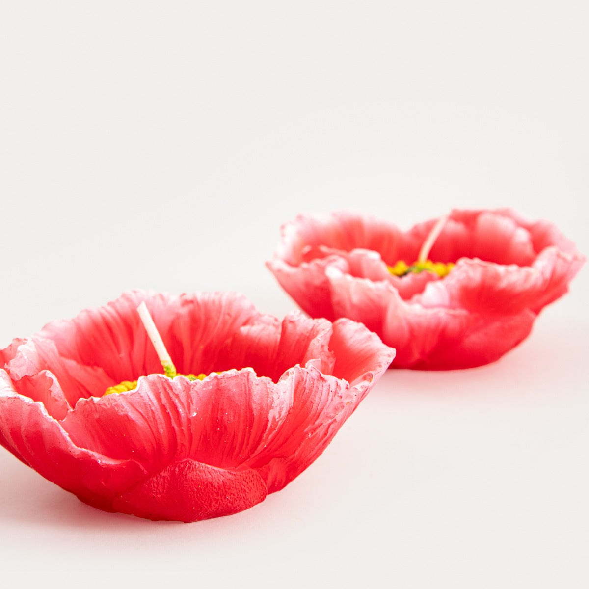 Set of candles MEADOW FLOWERS Pink Decorative Candle Set - 2 Pieces