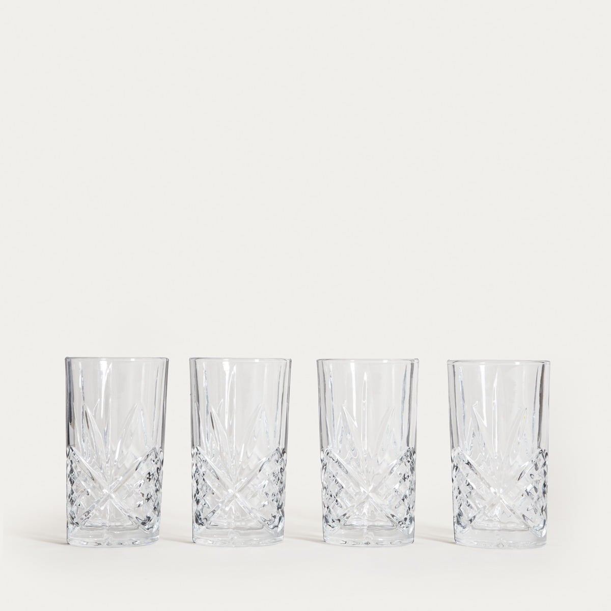 MIRRA Tall Glass Set of 4 - 0.35L Glass Mugs