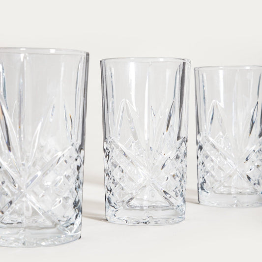 MIRRA Tall Glass Set of 4 - 0.35L Glass Mugs
