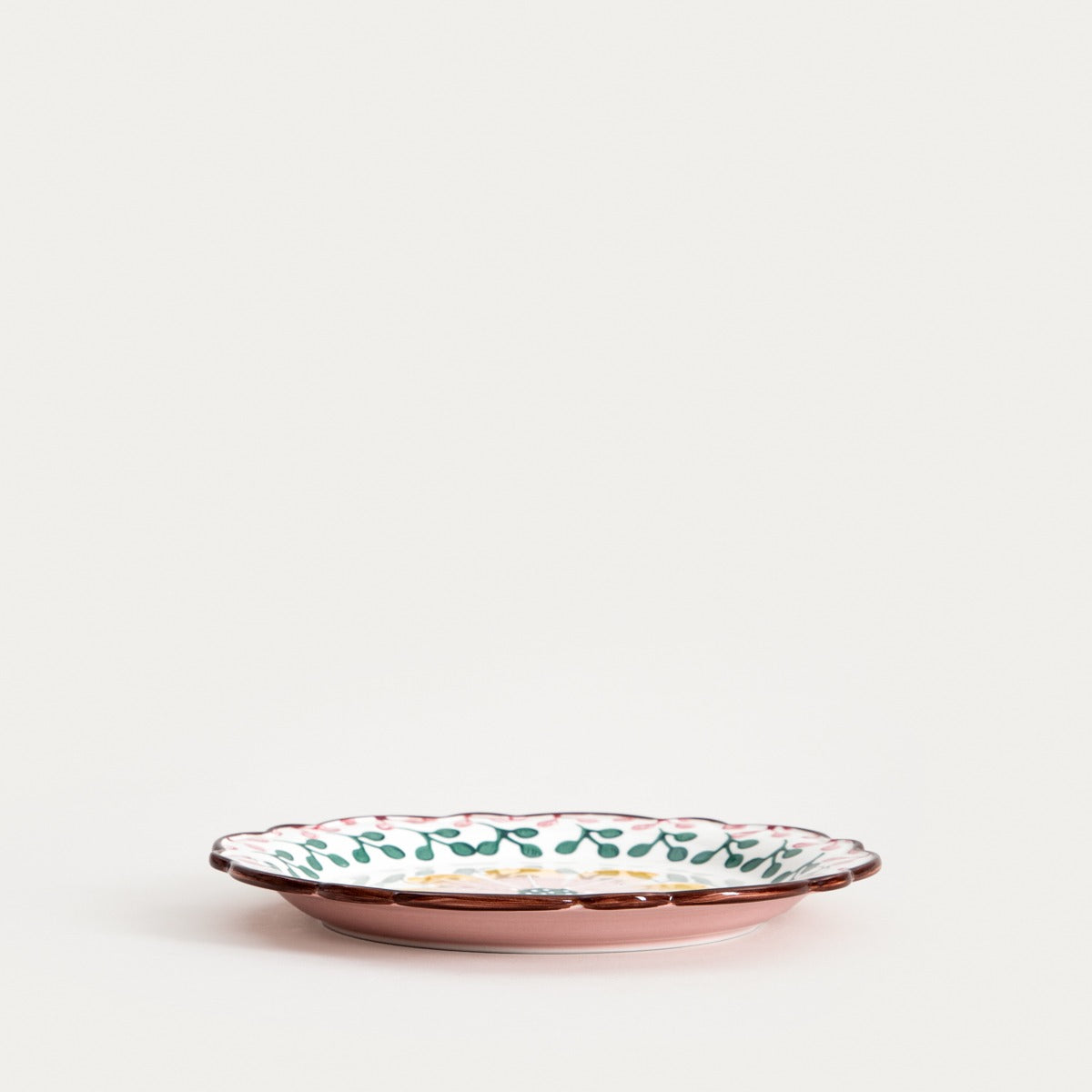NOYA Dessert Plate 21 cm Stoneware with Floral Pattern