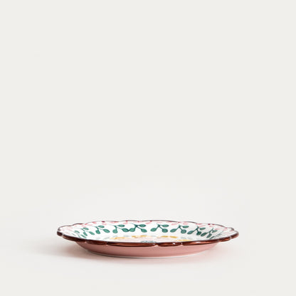 NOYA Dessert Plate 21 cm Stoneware with Floral Pattern