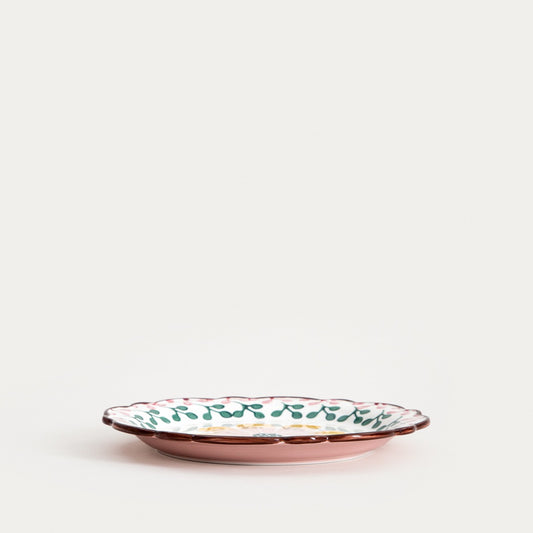 NOYA Dessert Plate 21 cm Stoneware with Floral Pattern