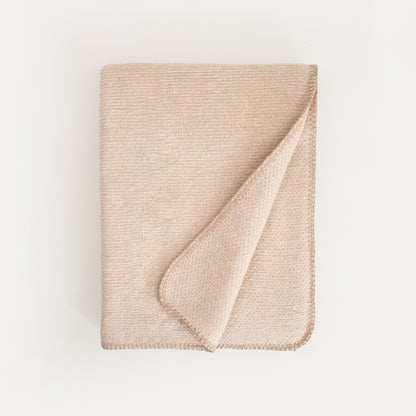 MALLOW Thick Beige Blanket with Decorative Texture 150x200cm