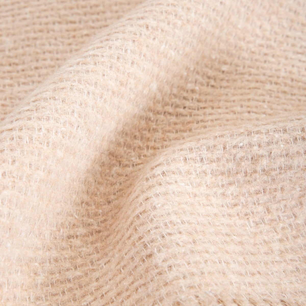 MALLOW Thick Beige Blanket with Decorative Texture 150x200cm