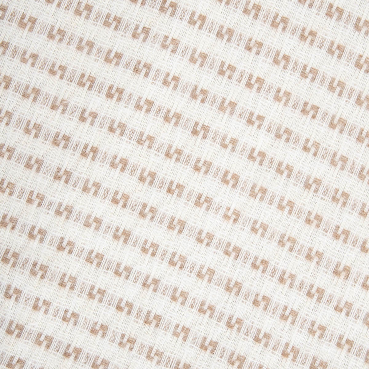 SORBO Beige Blanket with Fringe and Structured Pattern 150x200cm