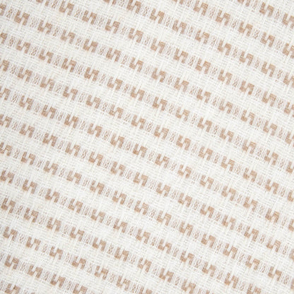 SORBO Beige Blanket with Fringe and Structured Pattern 150x200cm