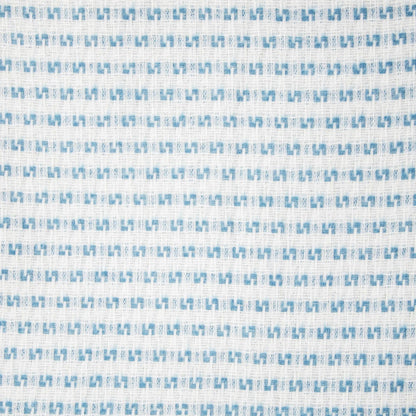 SORBO Blanket with Fringe and Structured Blue Pattern 150x200cm