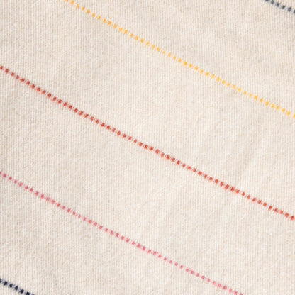 Koc TILBE Blanket with Colorful Stitching and Decorative Fringes 150x200cm