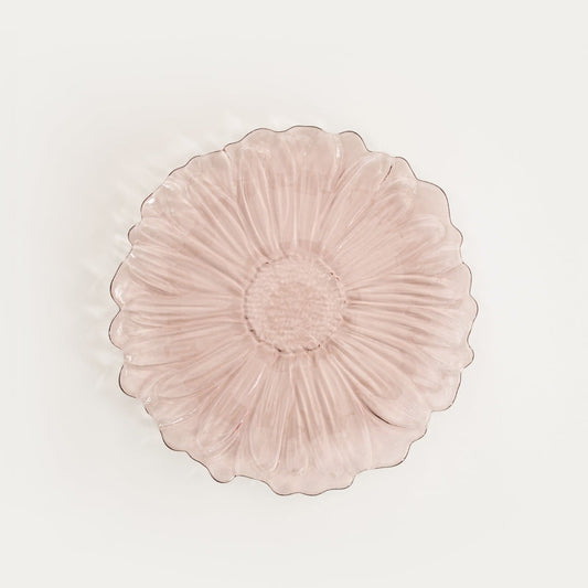 Plate SAKURO Flower-Shaped Glass Dinner Plate 26 cm