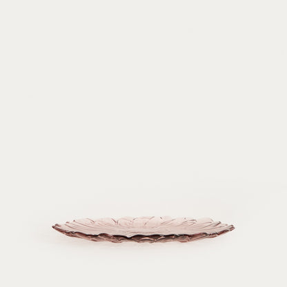 Plate SAKURO Flower-Shaped Glass Dinner Plate 26 cm