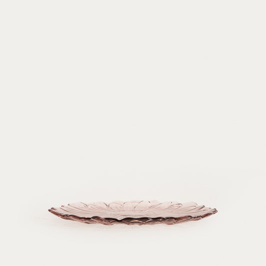 Plate SAKURO Flower-Shaped Glass Dinner Plate 26 cm