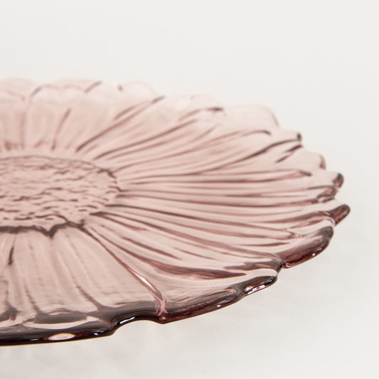 Plate SAKURO Flower-Shaped Glass Dinner Plate 26 cm