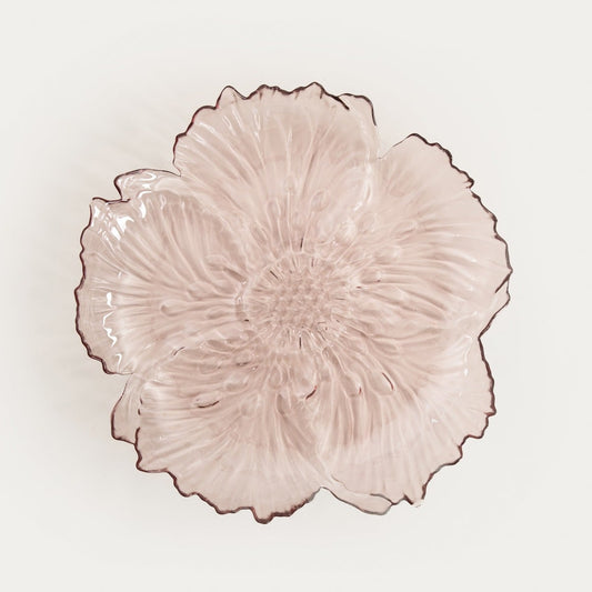 Serving platter SAKURO Flower-Shaped Glass Serving Platter 36cm