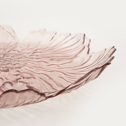 Serving platter SAKURO Flower-Shaped Glass Serving Platter 36cm
