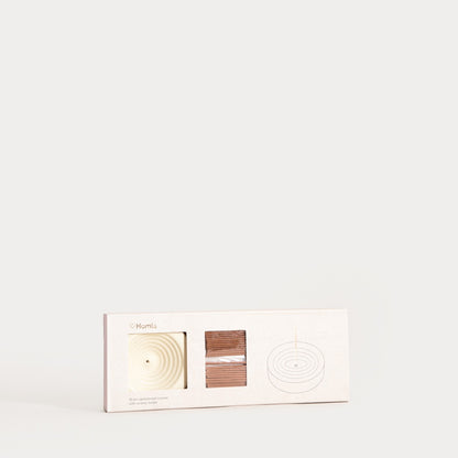 ZEN RITUAL Sandalwood Incense Sticks Set with Ceramic Saucer