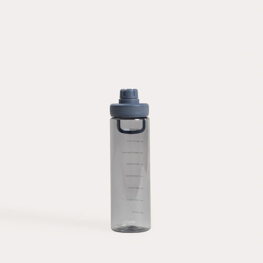 Bottle bottle LUNARE Navy Blue Water Bottle with Measuring Cup 0.7L
