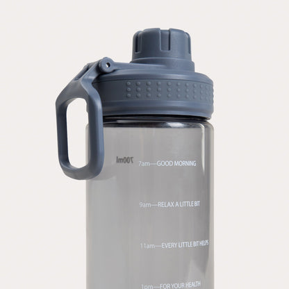 Bottle bottle LUNARE Navy Blue Water Bottle with Measuring Cup 0.7L