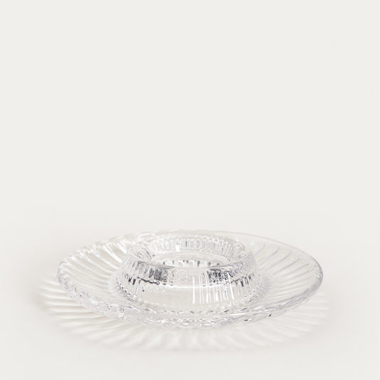 SEGGY Glass Egg Tray Set for Serving Eggs - 2 Pieces
